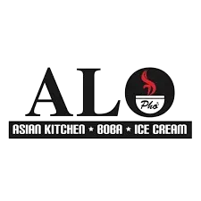 logo for alo asian kitchen, a pho restaurant in laguna niguel